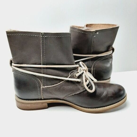 TIMBERLAND / Earthkeepers Savin Hill Brown Leather Lace Up Ankle Boots Sz 8 - Picture 11 of 14